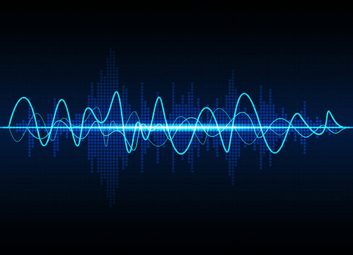Oscilloscope wave motif